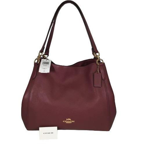 Coach Hallie Pebble Leather Shoulder Bag Purse 80268 Mauve W/tags