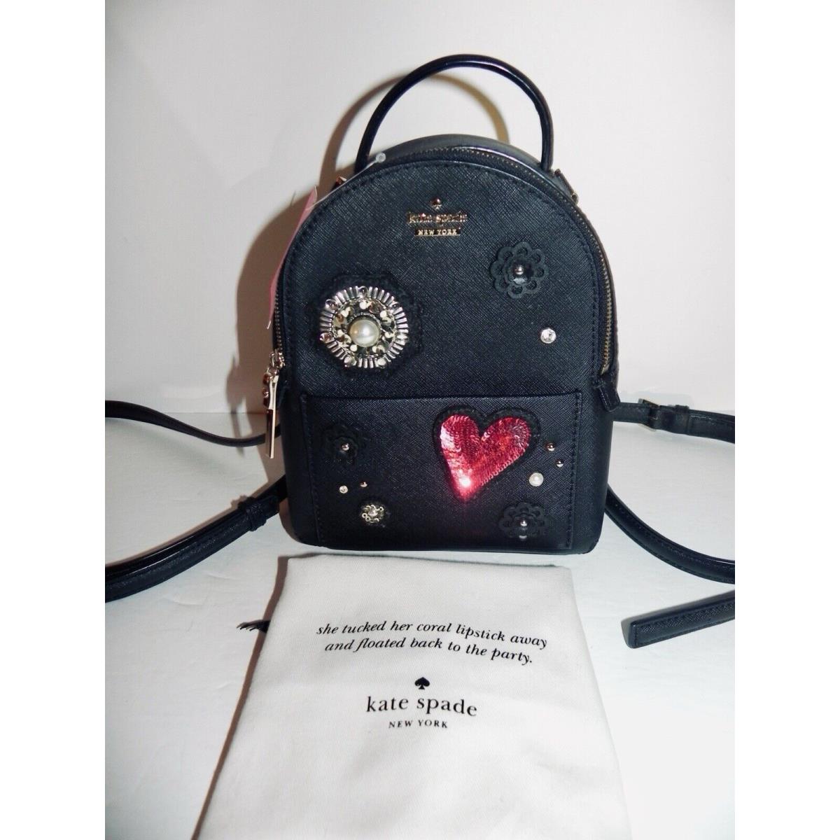 Kate Spade New York Finer Things Merry Mini Backpack/crossbody Bag Black