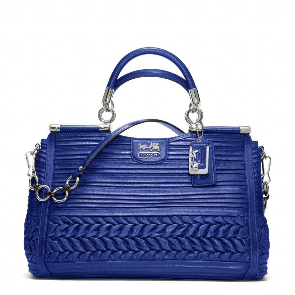 Coach Madison Pleated Gathered Leather Caroline 19848 Sv/ultramarine