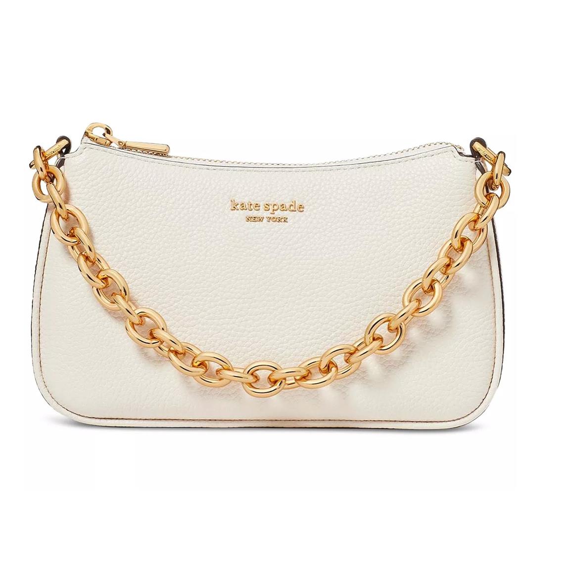 Kate Spade Jolie Pebbled Leather Convertible Crossbody Parchment