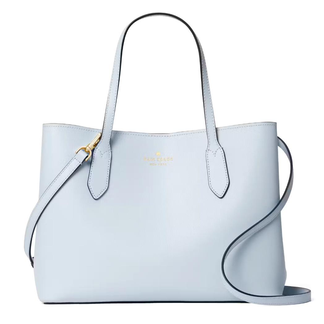 New Kate Spade Harper Satchel Grain Leather Pale Sapphirine