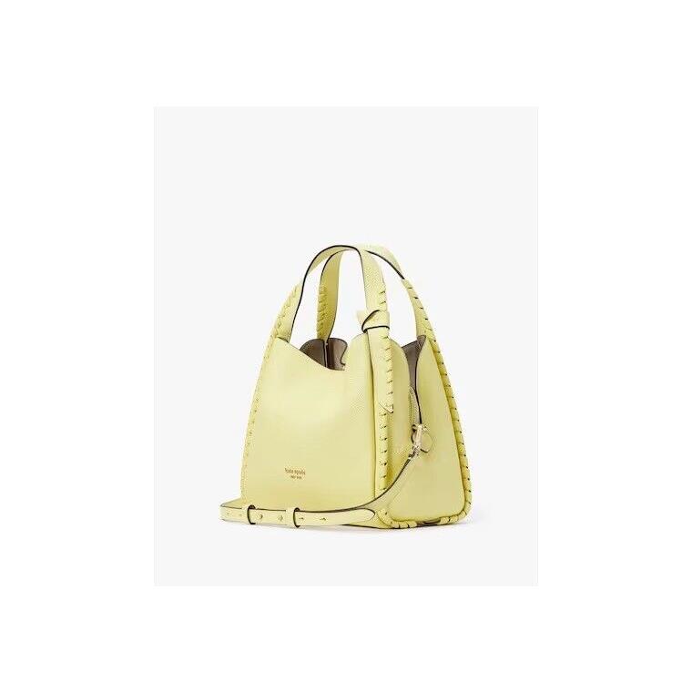 Kate Spade Pebble Leather Whipstitched Medium Knott Tote/crossbody Yellow