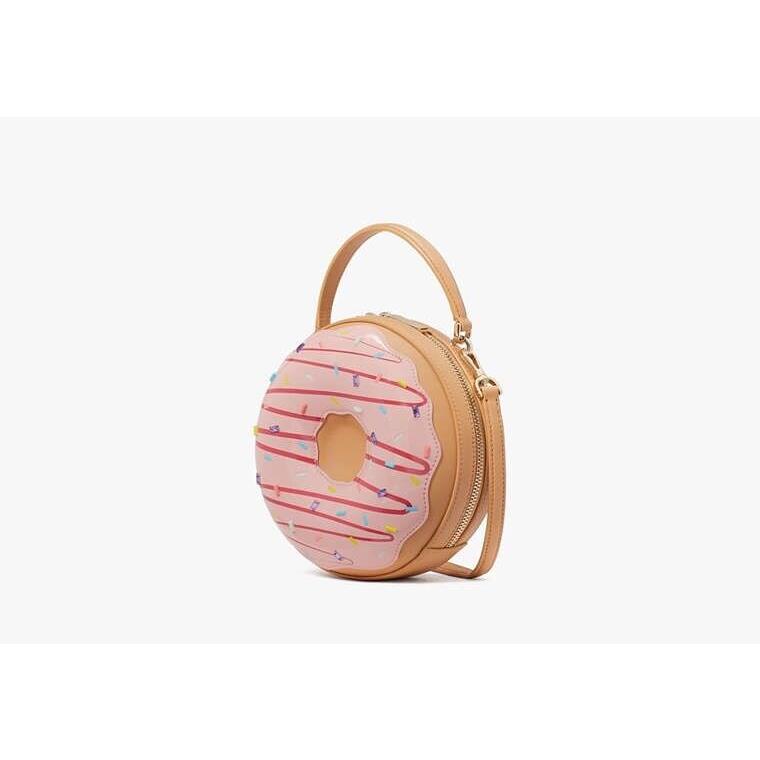 Kate Spade New York Coffee Break 3D Donut Crossbody Bag Pink/tan/multi Colors