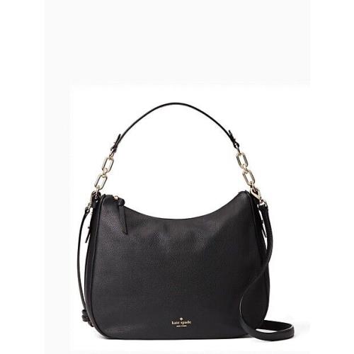 Kate Spade Pebble Leather Mulberry Street Vivian Shoulder/hobo Bag Black