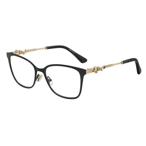 Jimmy Choo Reading Eyeglasses JC212 807 53-17 Black Gold Frames Readers