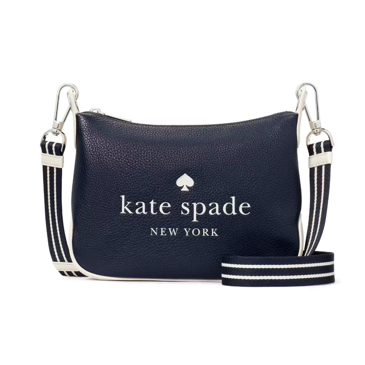 New Kate Spade Rosie Small Crossbody Pebbled Leather Blazer Blue Multi