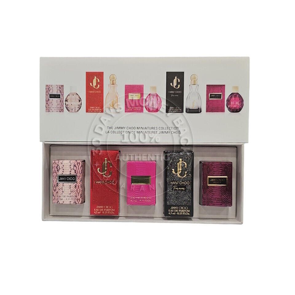 Jimmy Choo Travel 5 Pcs Gift Set 0.15 Oz/ 4.5 ml Splash For Women