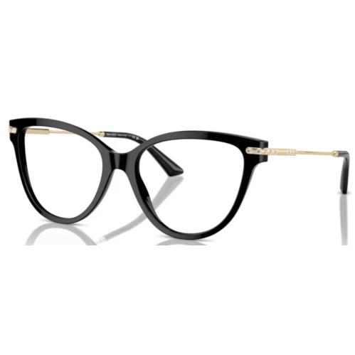 Jimmy Choo JC3001B 5000 Eyeglasses Women`s Black Full Rim Cat Eye 54mm