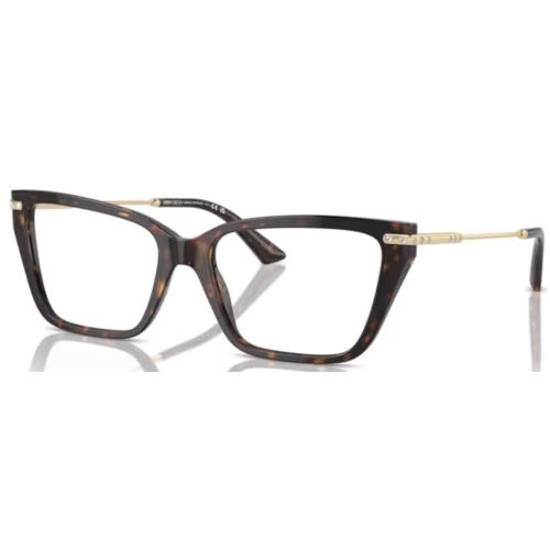 Jimmy Choo JC3002B 5002 Eyeglasses Women`s Havana Full Rim Cat Eye 53mm