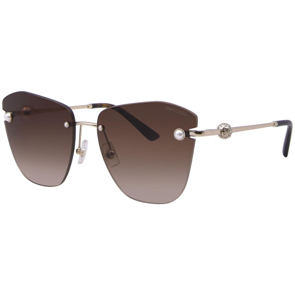 Jimmy Choo JC4004HB 300613 Sunglasses Women`s Pale Gold/brown Gradient 59mm