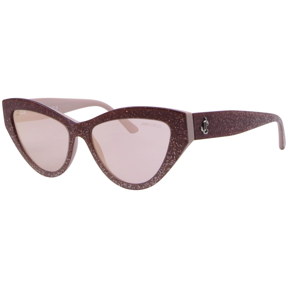 Jimmy Choo JC5004 5047/Z Sunglasses Women`s Pink/glitter/grey Gradient 55mm