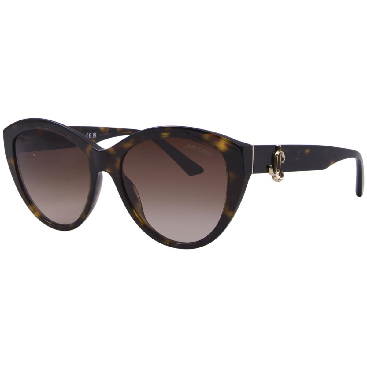 Jimmy Choo JC5007 500213 Sunglasses Women`s Havana/brown Gradient Cat Eye 55mm