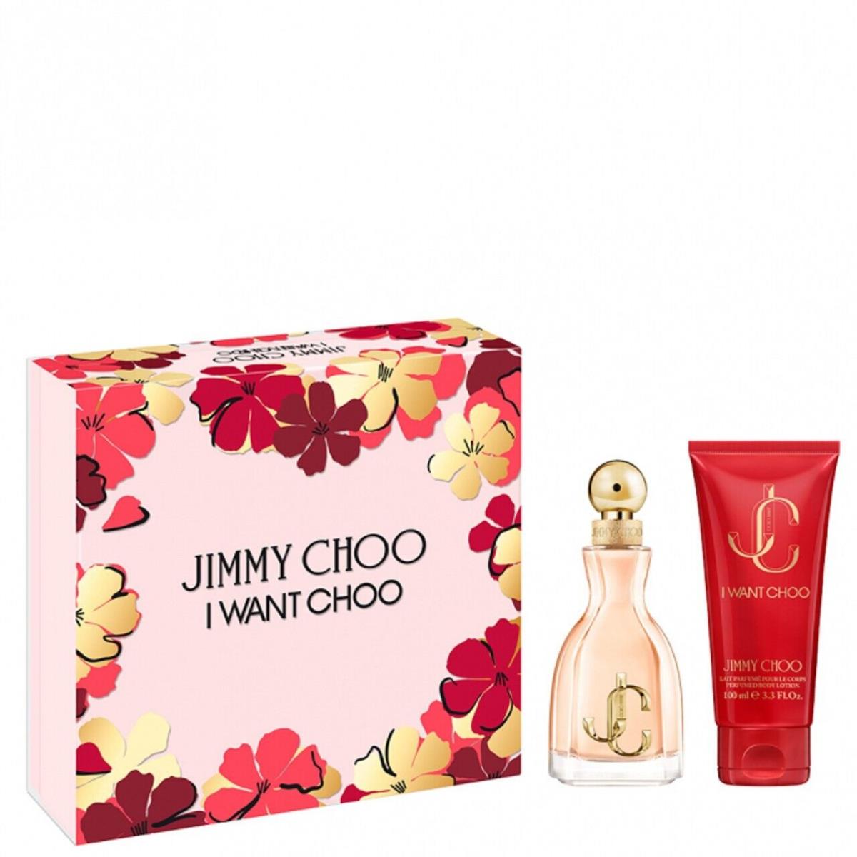 Jimmy Choo I Want Choo 2 PC Gift Set For Women - 2.0 OZ Edp + 3.4 OZ Body Lotion