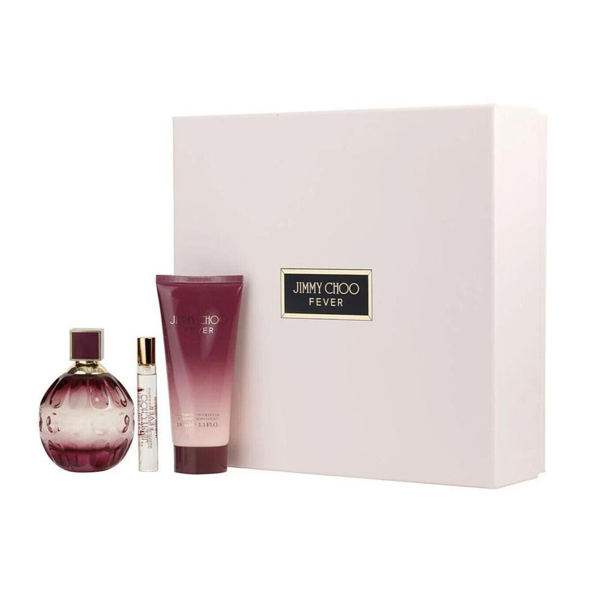 Fever by Jimmy Choo Edp Spray For Women 3.3oz 3pc Gift Box