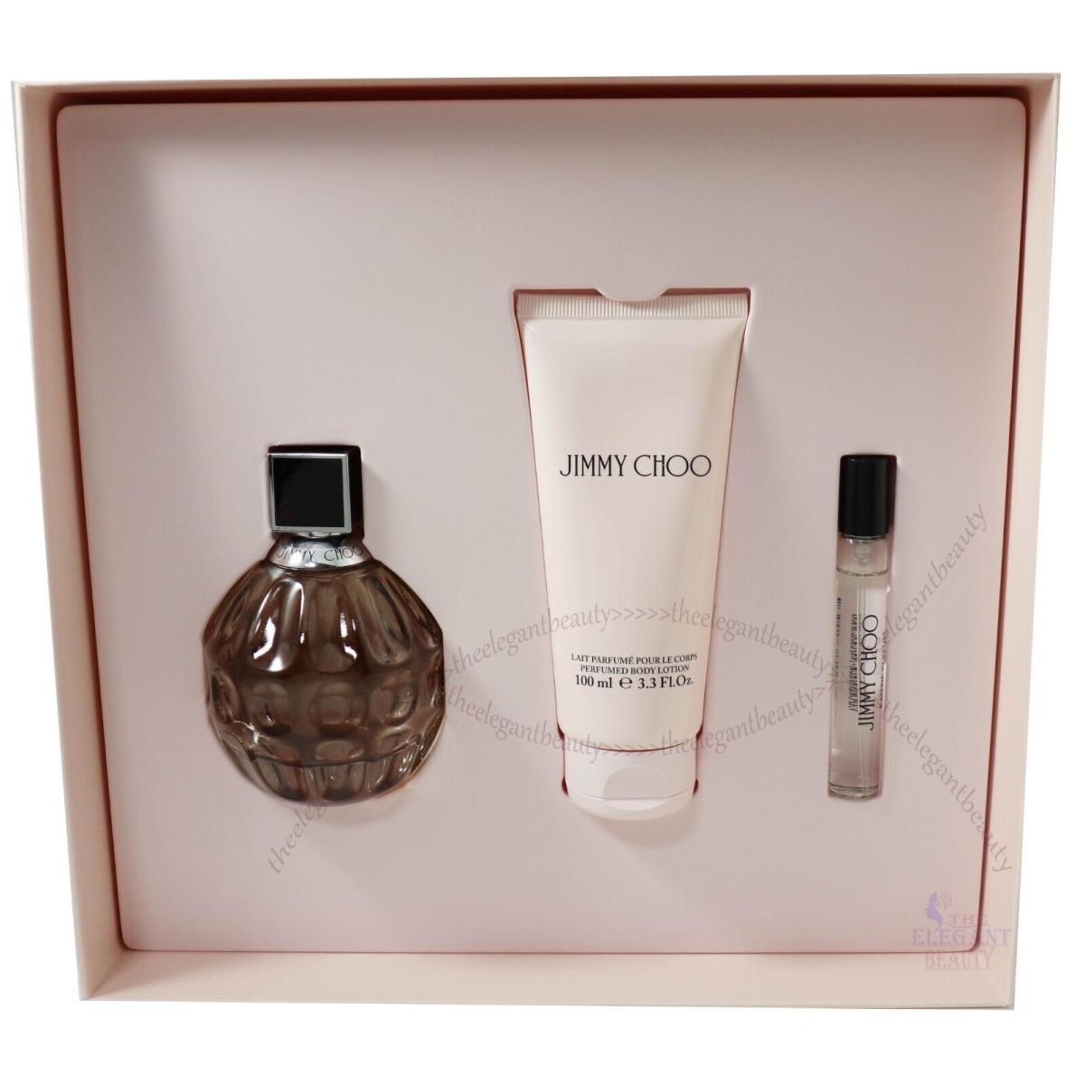 Jimmy Choo For Women 3 Pcs Set W/ 3.3/3.4 Oz. Edp Spray For Women