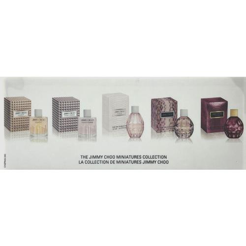 Jimmy Choo Women Miniatures Collection 5 Pcs Mini Set Edp 0.15 OZ Edt 0.15 Oz