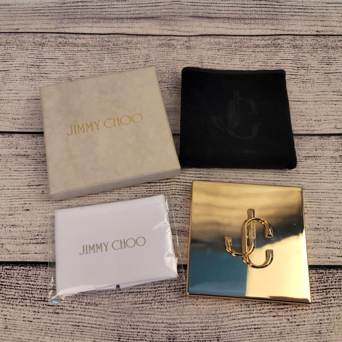 Jimmy Choo Logo Gold Compact Case Mirror - W/box