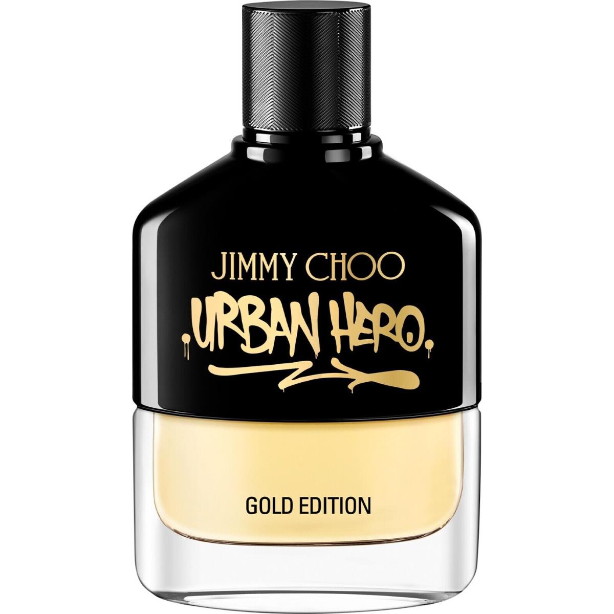 Jimmy Choo Urban Hero Gold Edition 3.3 OZ Edp Spray TT In Brown Box