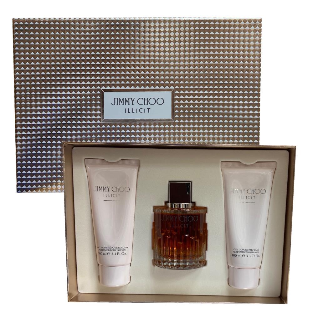 6JIMMY Choo by Jimmy Choo 3 Piece Gift Set with 3.3 oz Edp Spray For Women