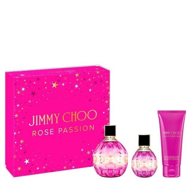 Jimmy Choo Rose Passion 3 Pcs Set: 3.3 Eau DE Parfum Spray + 1.3 Eau DE Parfum