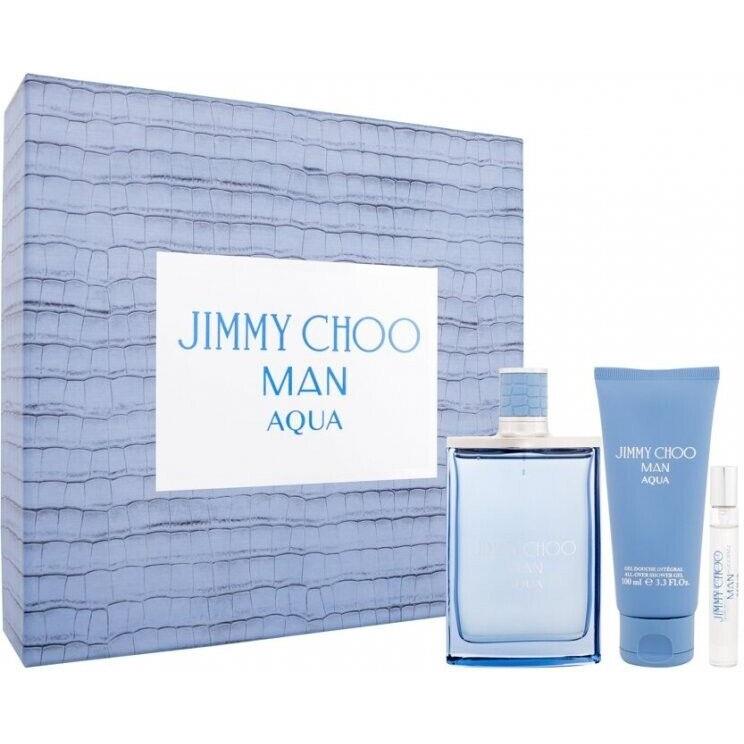 Jimmy Choo Acqua Man 3PC Gift Set - 3.4 OZ Edt + 3.4 OZ Shower Gel + 0.25 OZ Edt