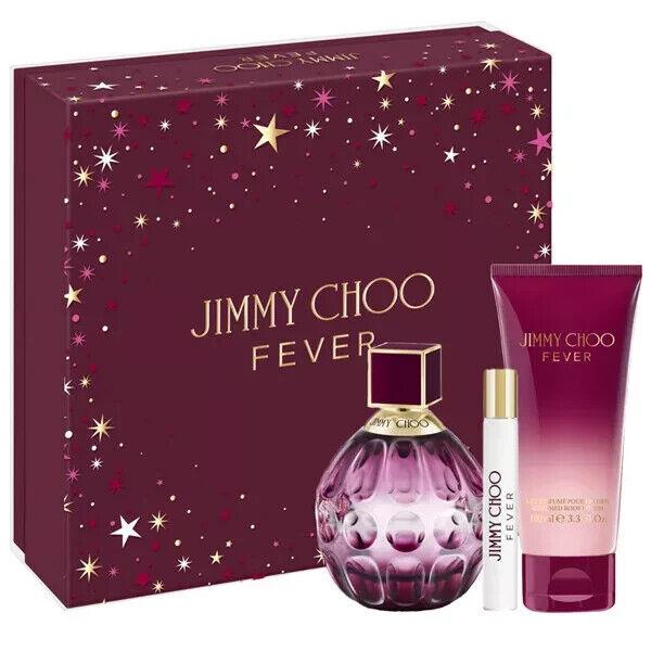 Jimmy Choo Fever Giftset 100ML Edp + 7.5ML Edp + 100ML Body Lotion Free Delivery