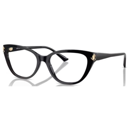 Jimmy Choo JC3011 5000 Eyeglasses Women`s Black Full Rim Cat Eye 52mm