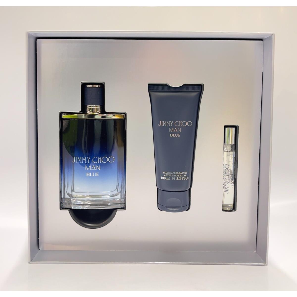 Parfum Men Set Jimmy Choo Man Blue Eau DE Toilette 3 PC