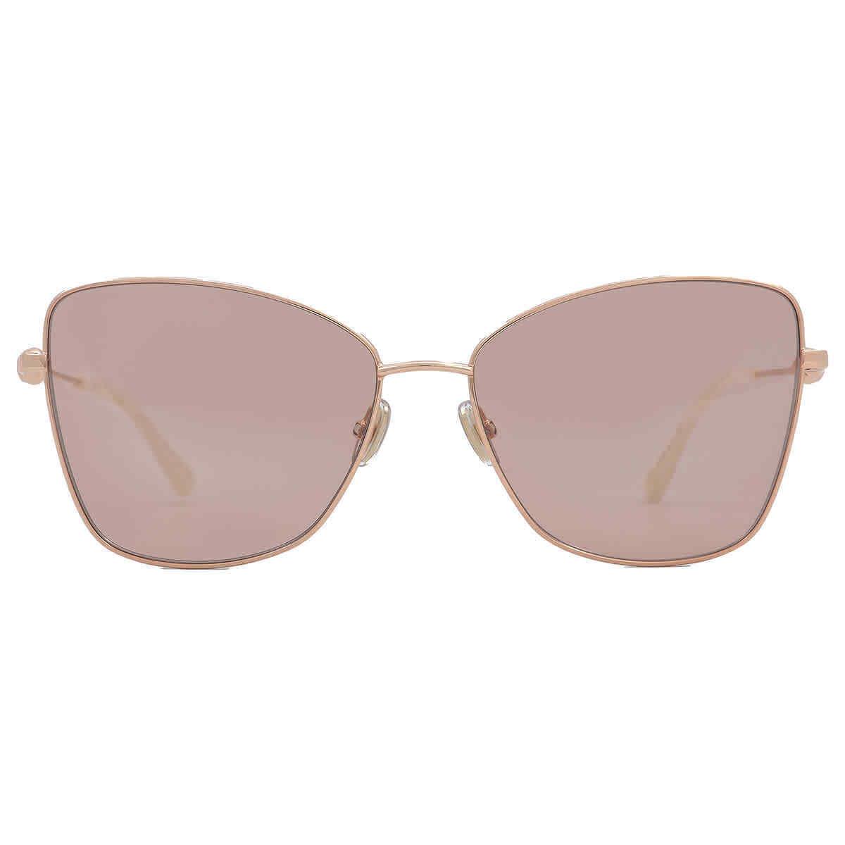 Jimmy Choo Pink Flash Butterfly Ladies Sunglasses Teso/s 0DDB/2S 59 - Frame: Gold, Lens: Pink