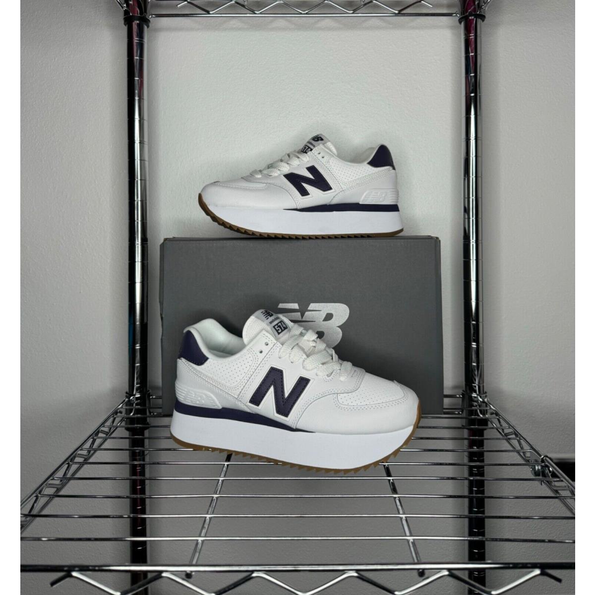 Women`s - New Balance 574+ `white Violet` WL574ZFM