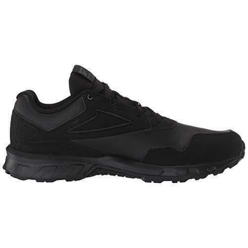 Reebok Mens Ridgerider 5.0 Leather Walking Shoe Black/Pugry6/Radred - Black/Pugry6/Radred