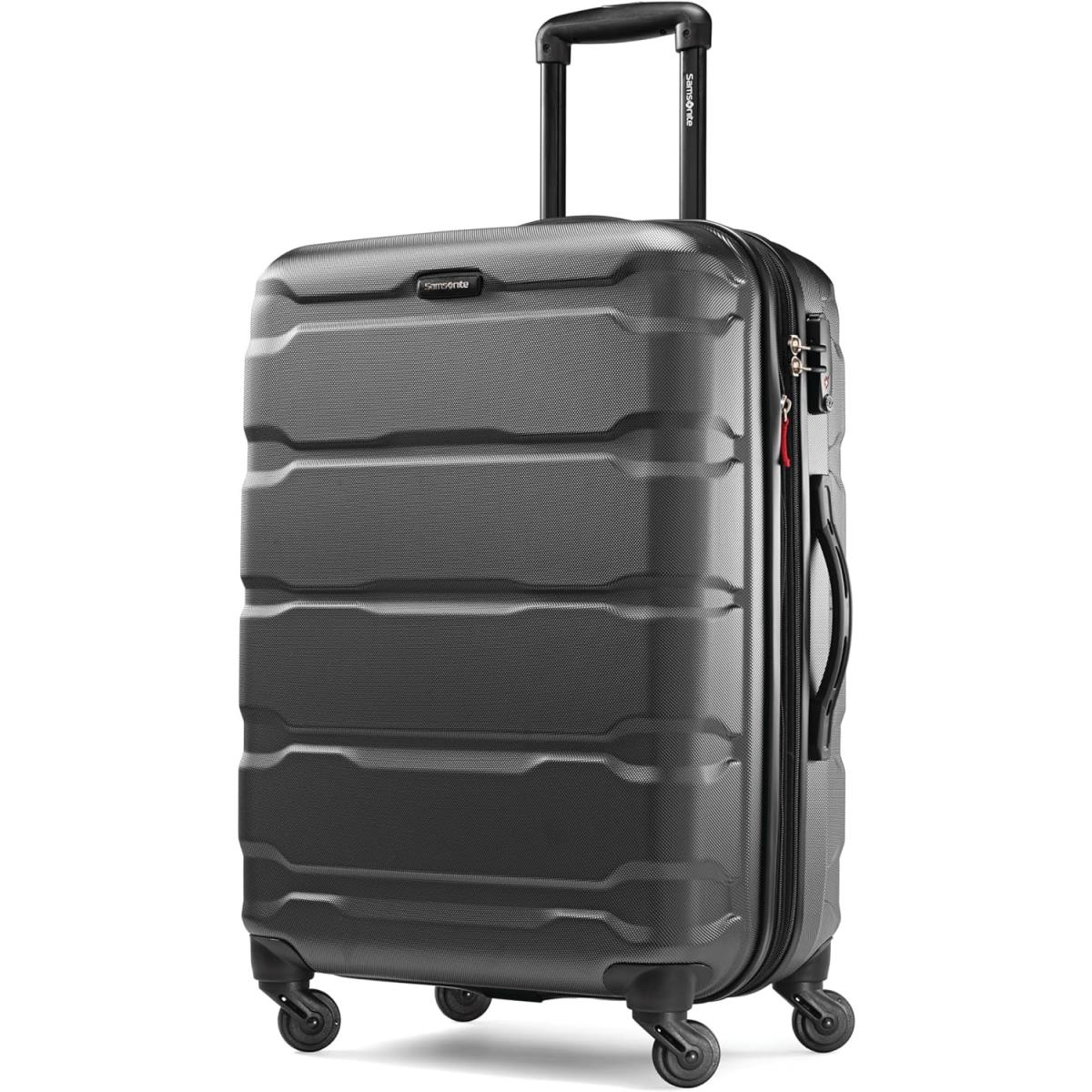 Samsonite Omni PC Hardside Expandable Luggage with Spinner Wheels 24-Inch Black