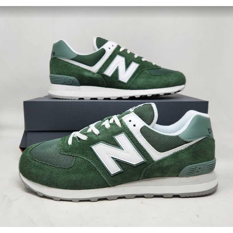 New Men`s 11.5 New Balance X J Crew 574 Sneakers in Green White U574FGG