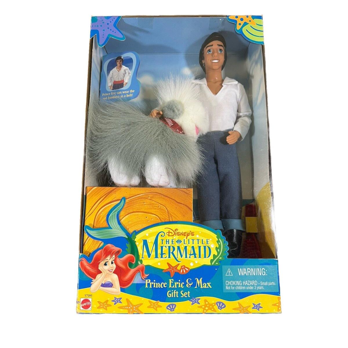 Disney The Little Mermaid Prince Eric Max Gift Set Doll 1997 Vintage