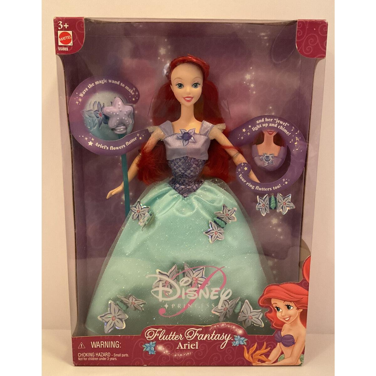 Mattel Disney Princess Flutter Fantasy Ariel Little Mermaid Doll 2002
