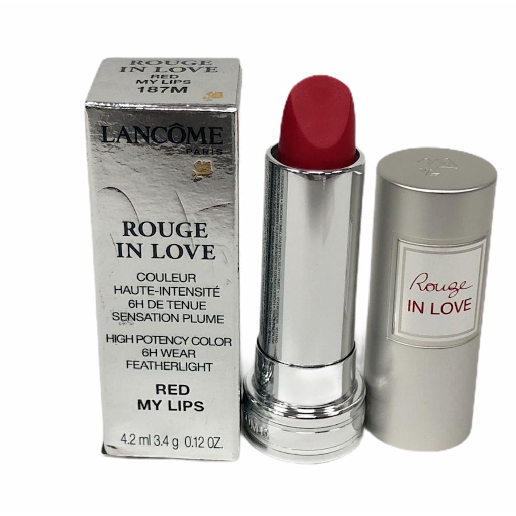 Lancome Rouge In Love High Potency Lipstick 3.4g/0.12Oz You Pick 187M Red My Lips