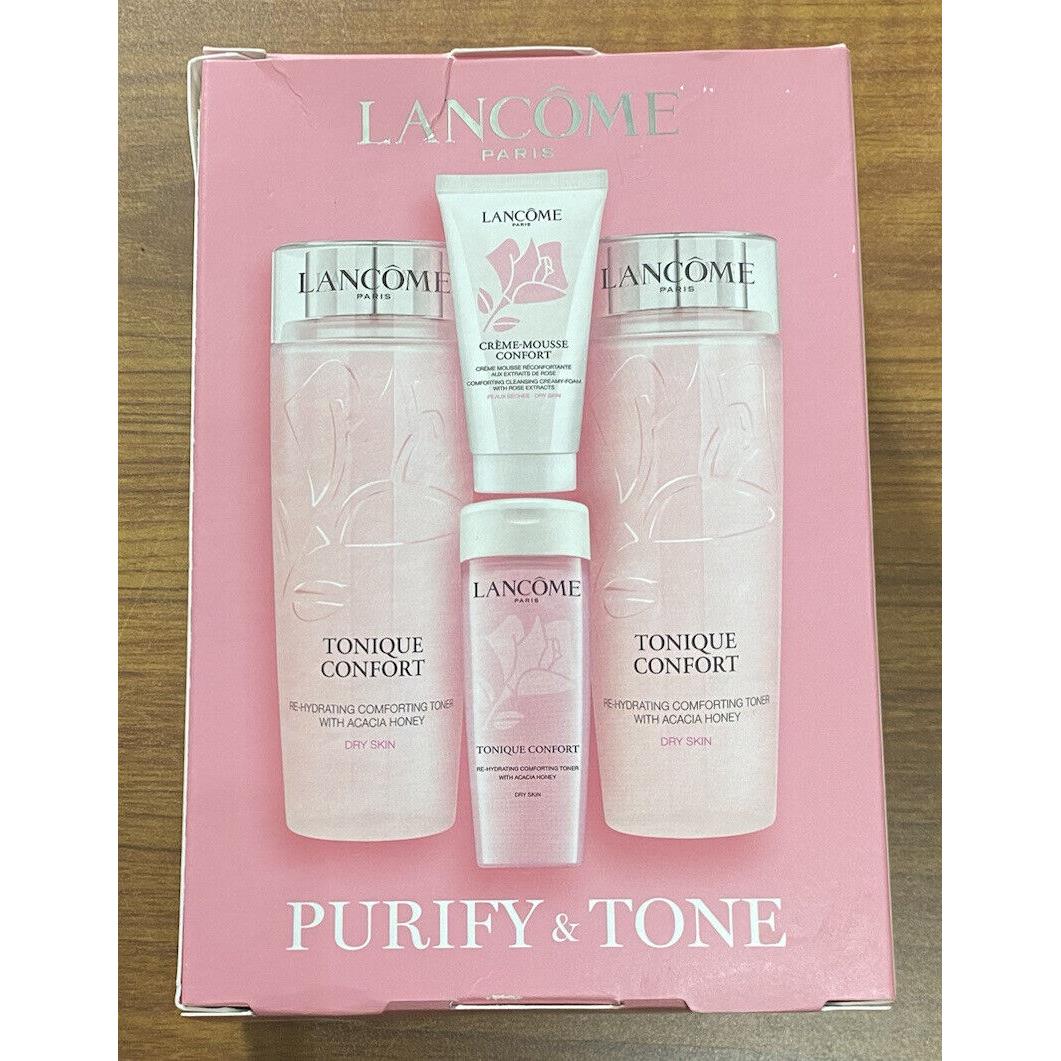 Lancome Tonique Confort Purify Tone 6.7 Full Size X 2 Mousse Set Lot Gift B1