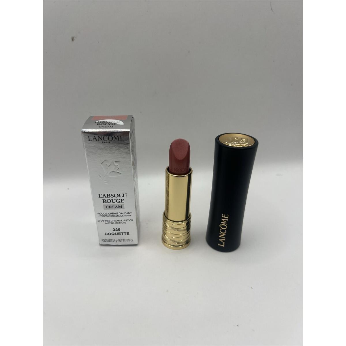 Lancome L Absolu Rouge Lipstick 326 Coquette Cream Full Size