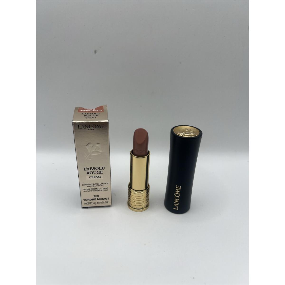 Lancome L` Absolu Rouge Lipstick In 250 Tendre Mirage Cream Full Size