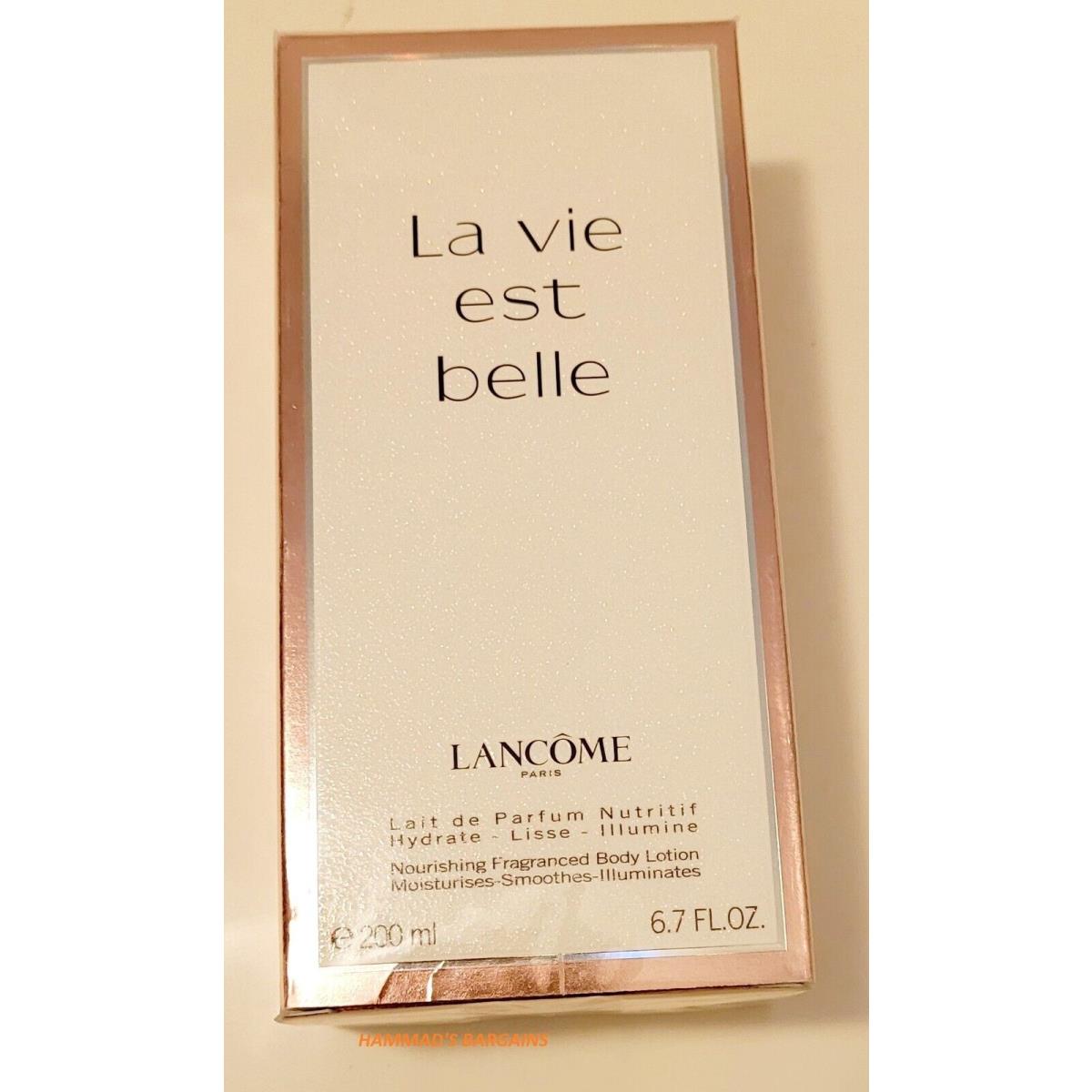 LA Vie Est Belle BY Lancome Body Lotion 6.8 OZ / 200 ML For Women