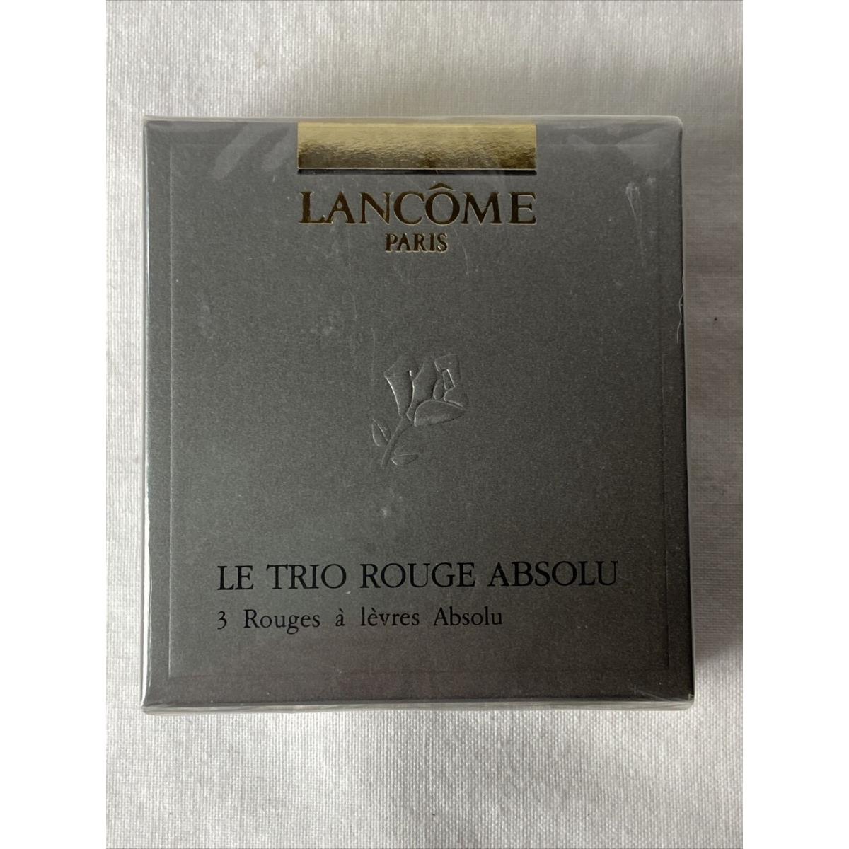 Lot x 3 Lancome Le Trio Rouge Absolu Lipstick Full Size .15 Oz Each