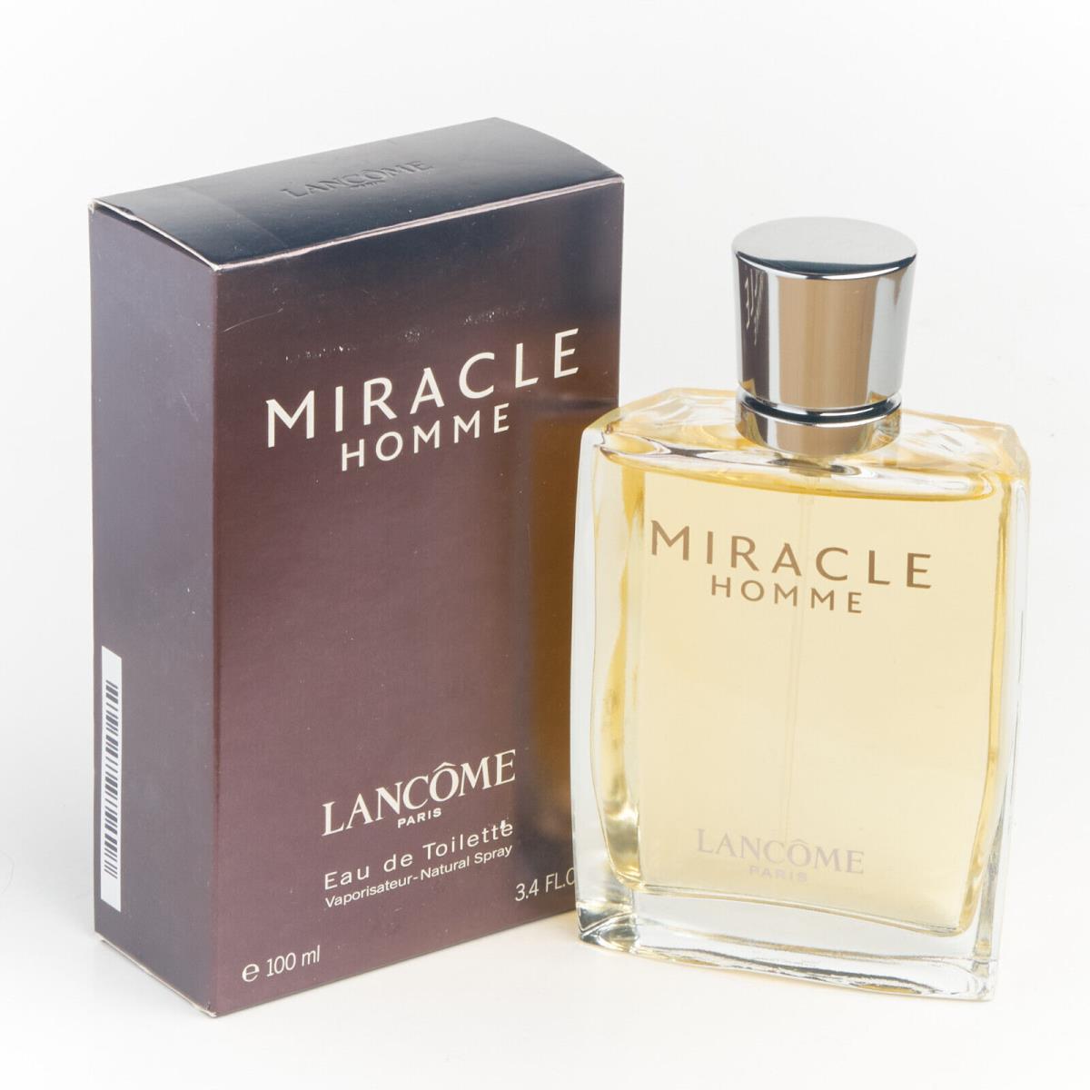 Lancome Miracle Homme 3.4OZ 100ml Edt Spray Eau de Toilette For Men Cologne