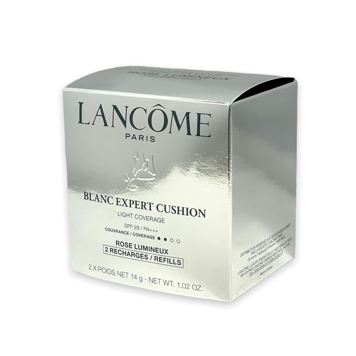 Lancome Blanc Expert Cushion Light Coverage Spf 29/PA+++ Rose Lumineux 2 Refills