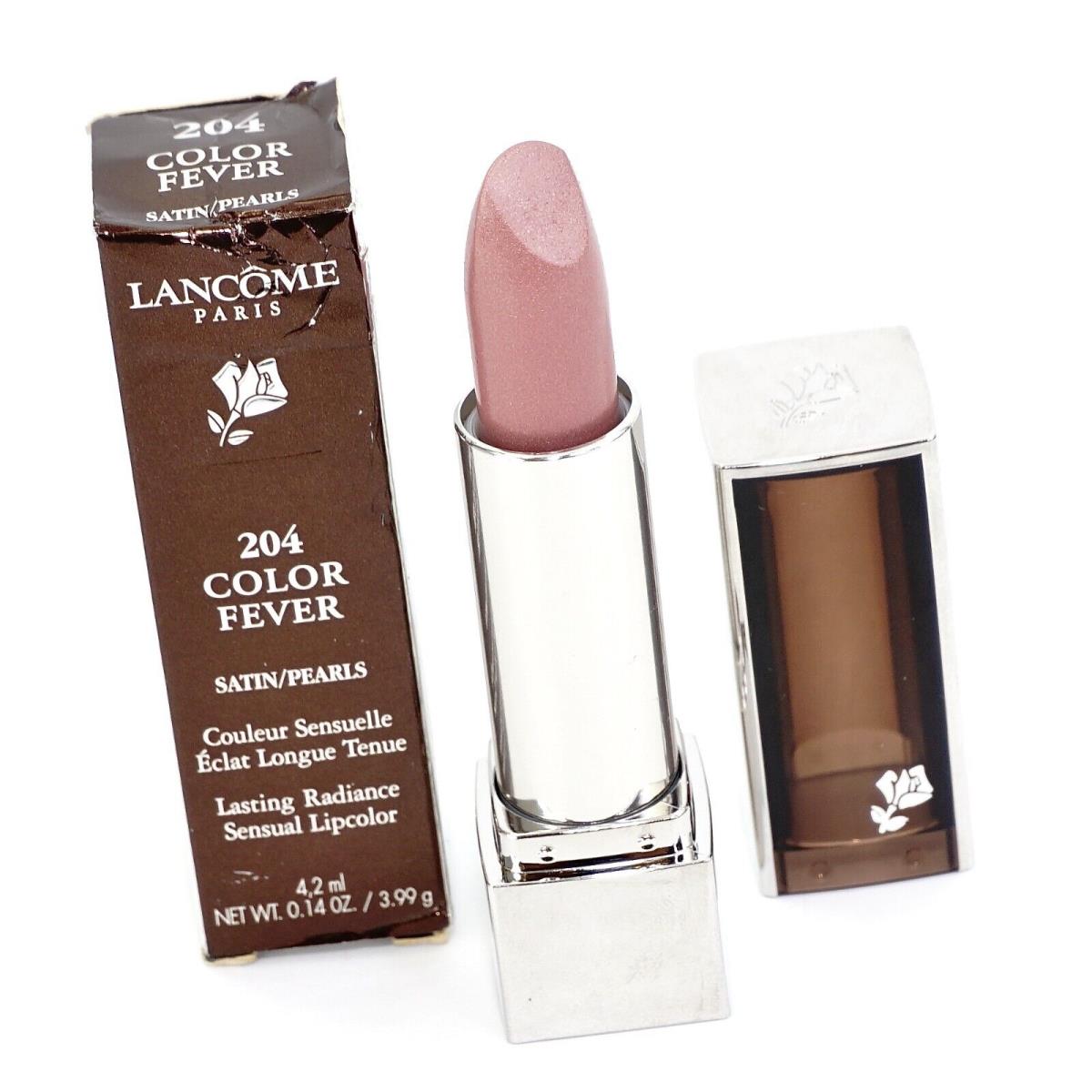 Lancome Color Fever Lipcolor 204 Satin/pearls Full Size Smashed Box