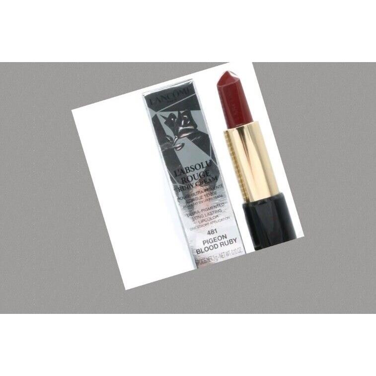 Lancome -l`absolu Rouge Rudy Cream - Pigmented Lipcolor -481 Pigeon Blood Ruby