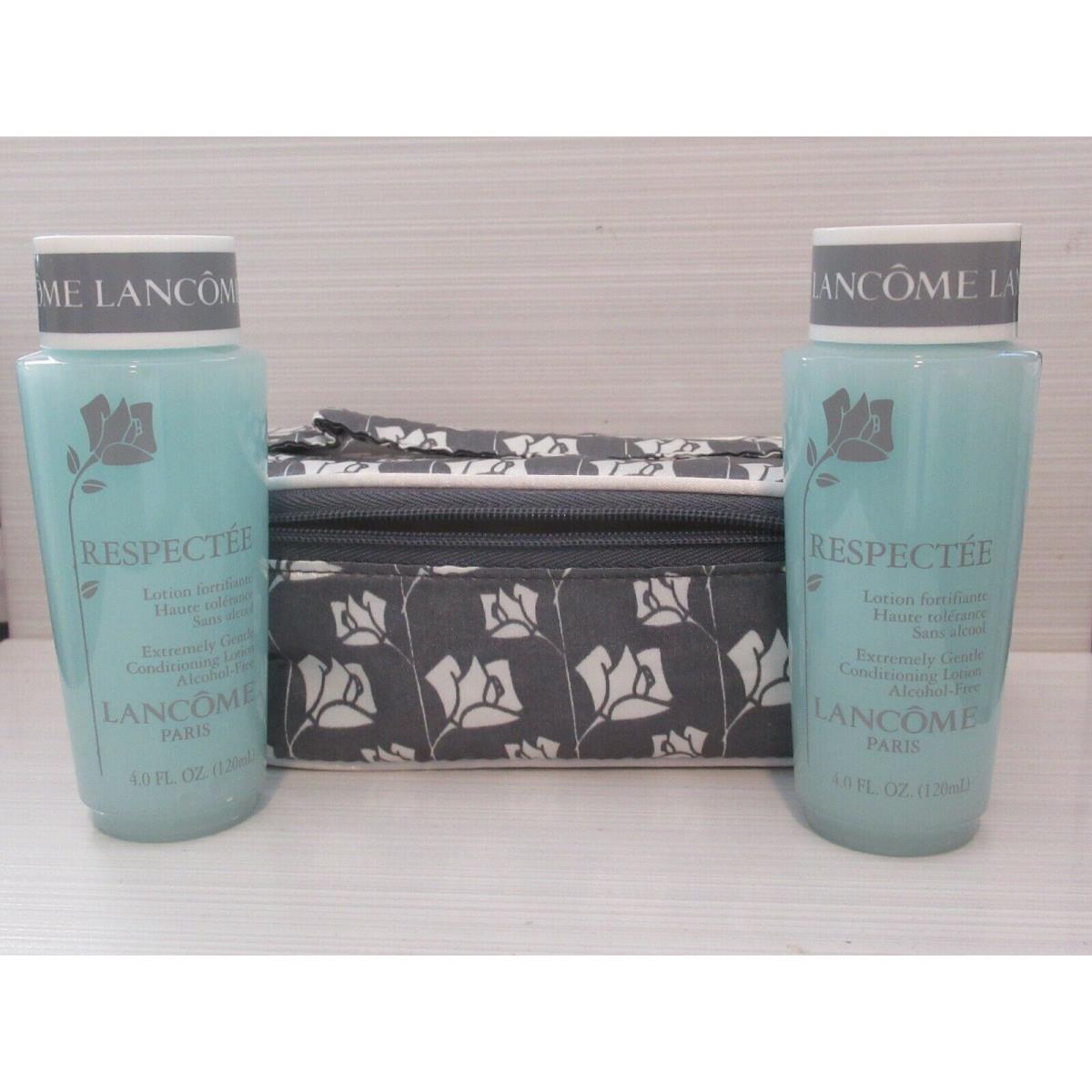 Lancome Respectee Extremely Gentle Conditioning Lotion 2 Bottles 4 OZ with Bag