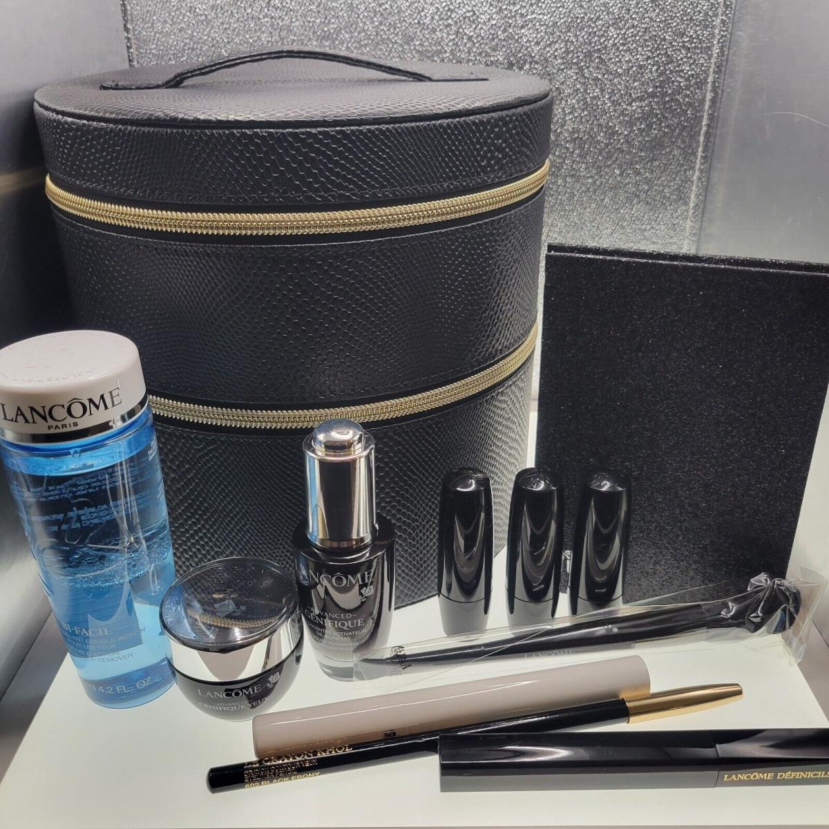 Lancome Holiday Glam Collection Makeup Set with 11 Full Size + Round Train Case