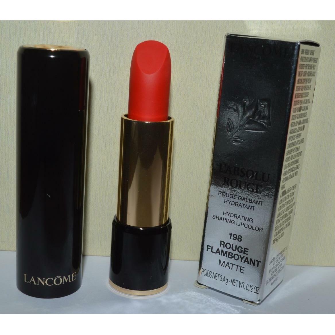 Lancome Rouge Flamboyant 198 L`absolu Rouge Hydrating Shaping Lipcolor