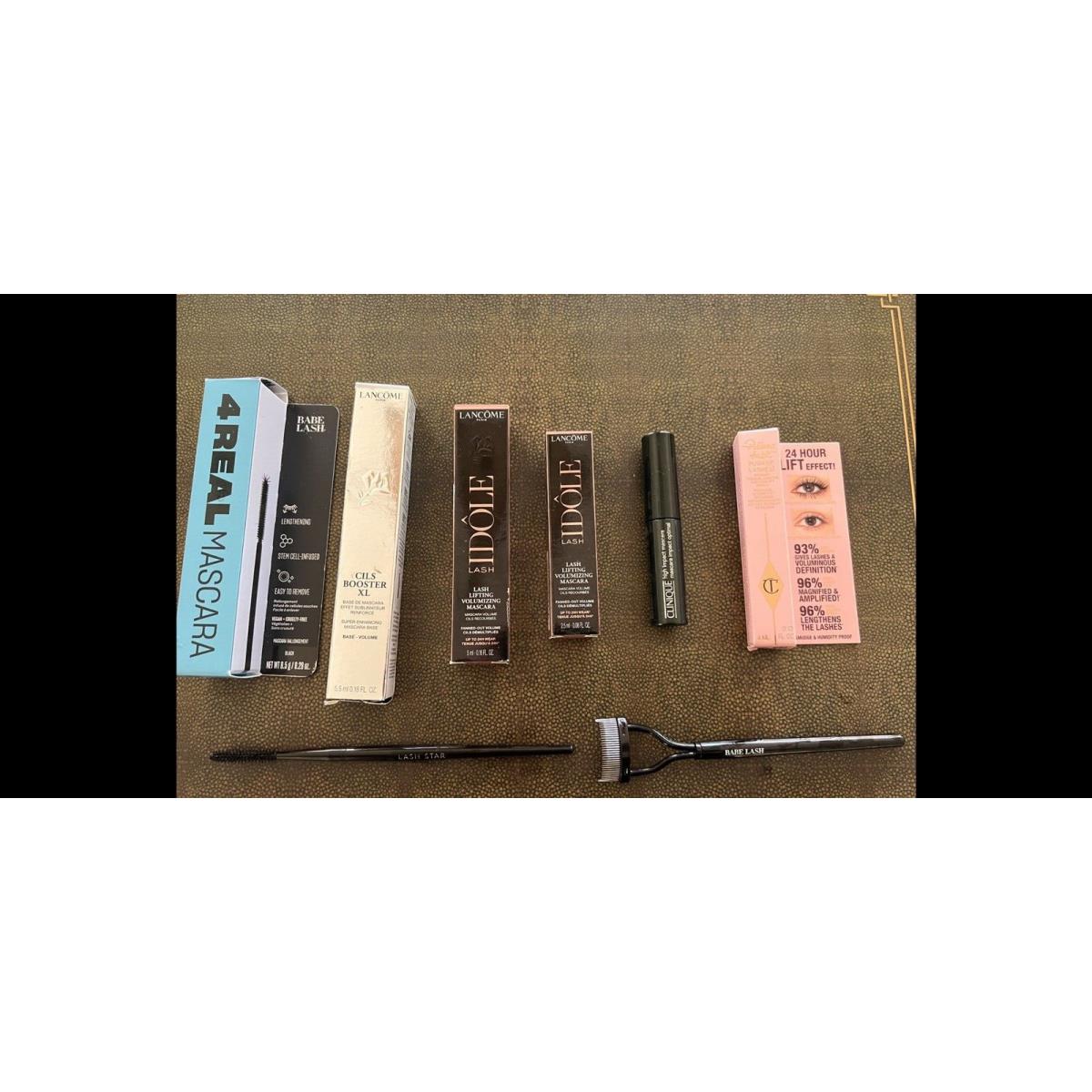 Lot OF 6 Mascaras 1 Babe Lash 1 Clinique 1 Charlotte Tilbury 3 Lancome 2 Tools