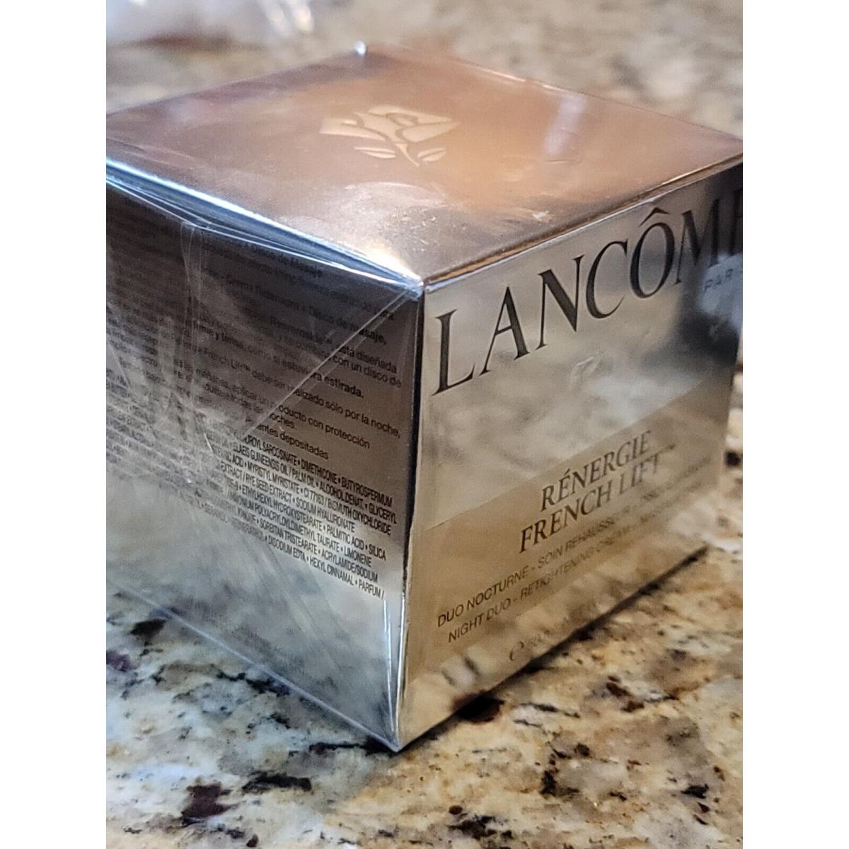 Lancome Renergie French Lift Night Duo Retightening Cream 1.7oz Box